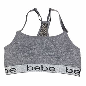 bebe Sexy Logo Sport Bra Tank Top Small